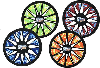 Sunlite Sports Water Series Spin Twist Frisbee, 1 Piece, Colors Vary, Blue/Green/Orange/Red (AN0509-B)