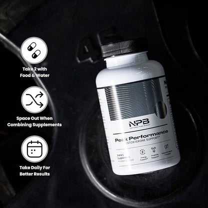 Nature's Pure Blend Peak Performance ??Testosterone Supplement for Men with D-Aspartic Acid, Ashwagandha & DIM ??Mens Prostate Health Support, Muscle Strength & Energy ??Prostate Supplement