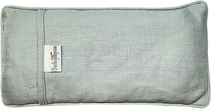 Organic Linen Eye Pillow - Lavender & Flaxseed for Relaxation, Yoga, Stress Relief - Microwavable Heating Pad & Cool Compress - Made in USA - Gifts for Meditation