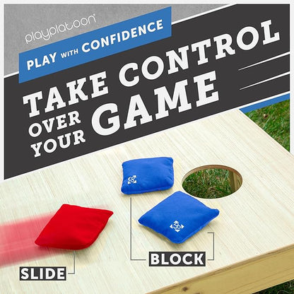 Professional Cornhole Bags - Set of 8 Regulation All Weather Double Sided - Sticky Side/Slick Side Bean Bags for Pro Corn Hole Game