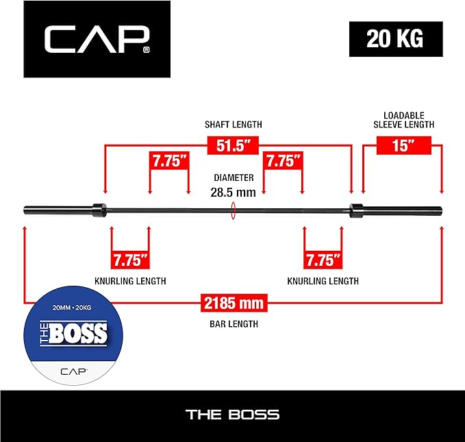 CAP Barbell 7-Foot Olympic Barbell Pro Series | Olympic & Power Bar Options