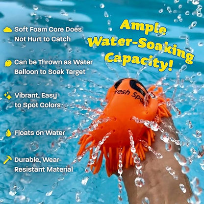 Water Flying Discs for Kids: Soft Sports Disc 2 Pack - Soaks The Target On Impact - Best Swimming Pool Toys & Beach Water Toys - Fun Toy Outdoor Games - Birthday Gifts for Boys & Girls All Ages