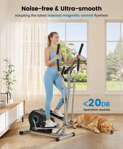 THERUN Elliptical Exercise Machine, Ultra-Quiet Magnetic Machine for Home