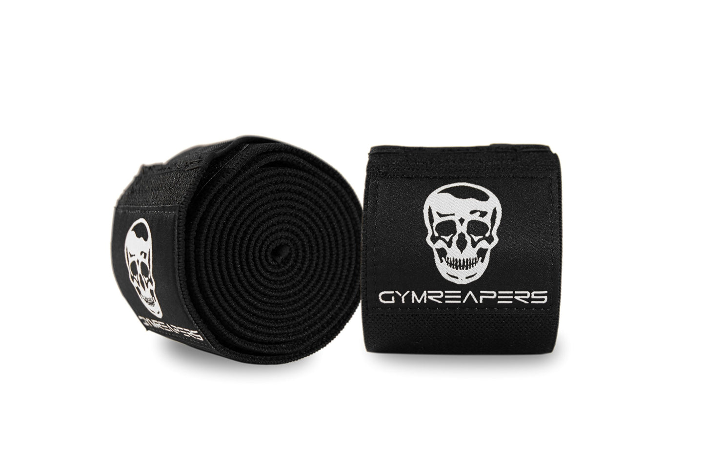 Gymreapers Knee Wraps (Pair) With Strap for Squats, Weightlifting, Powerlifting, Leg Press, and