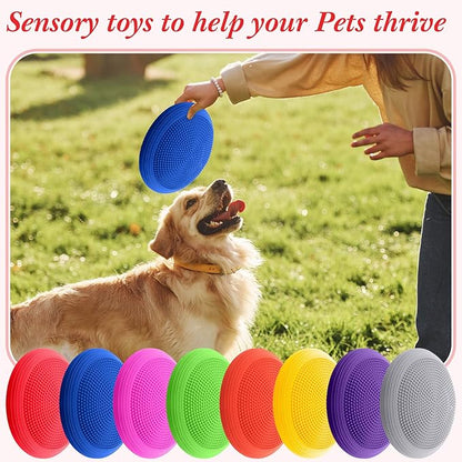 Libima 8 Pcs Wiggle Seat Inflated Wobble Cushion Sensory Seat Flexible Balance Board Balance Disc with Needle Pump for Men Women Physical Exercise Improving Posture Home Office