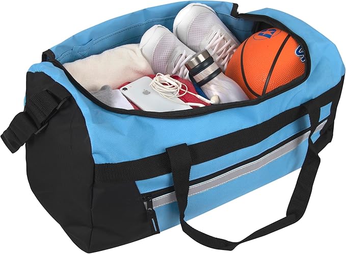 40 Liter, 22 Inch Reflective Duffle Bag with Shoulder Strap for Men, Women, Travel