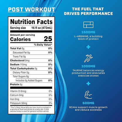 Syncron Post Workout Sports Drink Endorsed by Shohei Ohtani, Sugar Free Electrolyte Hydration, Taurine, L Arginine, BCAAs for Athletes, Watermelon Kiwi & Grapefruit Flavors, Variety 6 Pack, 16 oz