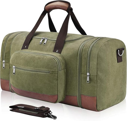 Dimayar Expandable Duffle Bag for Men, 50L Large-Capacity Weekender, Water-Resistant Mens Duffle Bags for Traveling, Lightweight & Durable Overnight Carry-On, Versatile Gym and Travel Bag