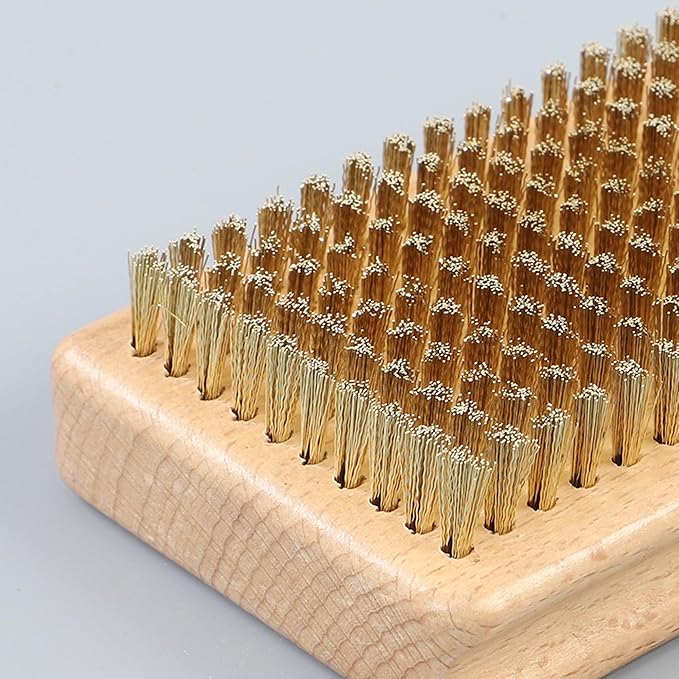 3 Pieces of ski Wax Brush, ski Brush Wooden Hand Brush Set, Brass Brush, Nylon Brush, Horsehair Brush, Size 4.7 "X 2.8", Outdoor ski waxing, Cleaning, Wax Removal, polishing,Snowboard Wax Brush