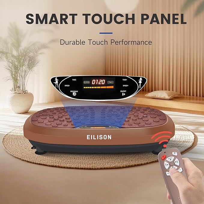 EILISON FitMaxx 3D XL Vibration Plate Exercise Machine - Whole Body Workout Vibration Platform w/Loop Bands - Lymphatic Drainage Machine for Weight Loss, Shaping, Wellness, Recovery