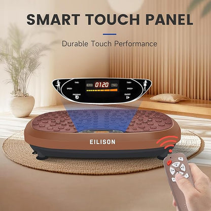 EILISON FitMaxx 3D XL Vibration Plate Exercise Machine - Whole Body Workout Vibration Platform w/Loop Bands - Lymphatic Drainage Machine for Weight Loss, Shaping, Wellness, Recovery