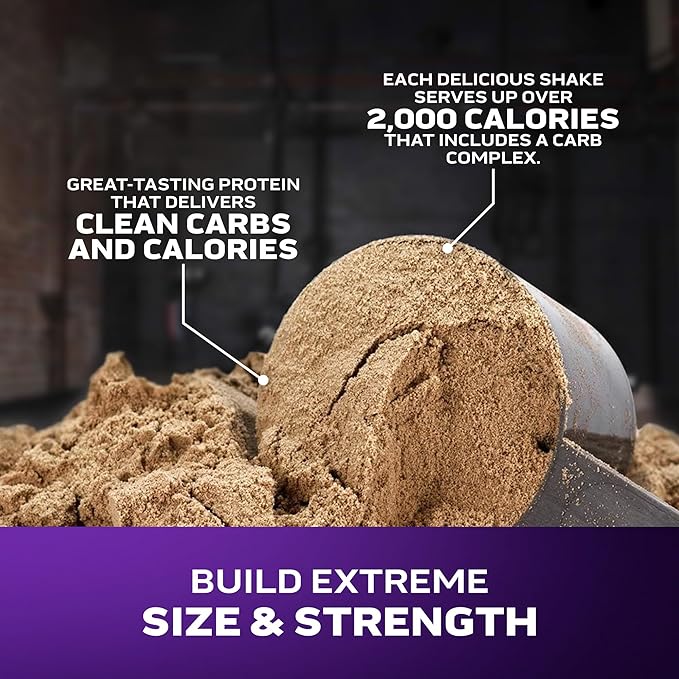 Muscletech High-Protein Mass Gainer (Triple Chocolate Brownie, 6LB) - Mass Tech Extreme 2000 Mass Gainer Protein Powder Supplement - Weight Gainer for Increase Muscle, Enhanced Recovery & Strength