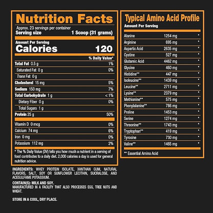 BPI Sports ISO HD Isolate Protein Powder ??100% Whey Isolate, Protein Powder for Muscle Gain - Vanilla Cookie - 1.6 Lb - 23 Servings