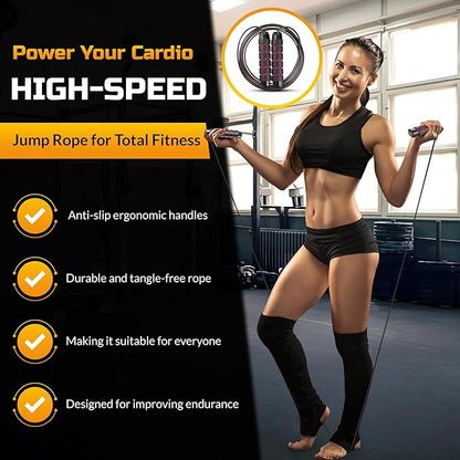 Heavy Duty Fitness Set - 5 Resistance Bands (Max 520 lbs Combined), 4 Hand Grippers (300 lbs), Mini Bands (Low to Very High), Foam Roller, Jump Rope - Ultimate All-in-One Workout Kit