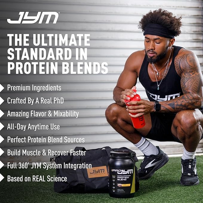 Pro JYM Natural Chocolate Brownie Protein Powder Blend - Whey Protein Isolate, Casein, & Milk Protein Isolate, for Men & Women Recovery Shakes | JYM Supplement Science | 45 Servings