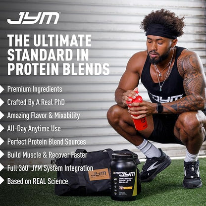 Pro JYM Natural Chocolate Brownie Protein Powder Blend - Whey Protein Isolate, Casein, & Milk Protein Isolate, for Men & Women Recovery Shakes | JYM Supplement Science | 45 Servings