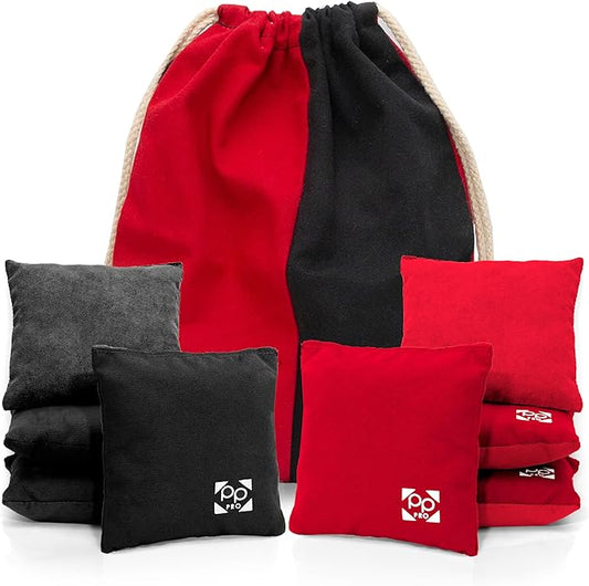 Professional Cornhole Bags - Set of 8 Regulation All Weather Double Sided - Sticky Side/Slick Side