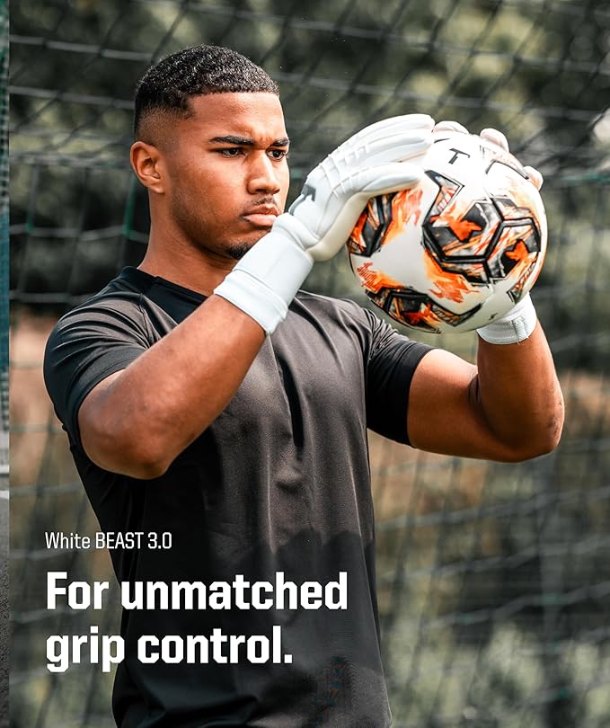T1TAN Beast Goalkeeper Gloves - with Finger Protection - Soccer Goalie Gloves Adult - Professional Goal Keeper Gloves for Youth, Men & Women - Size 6-11