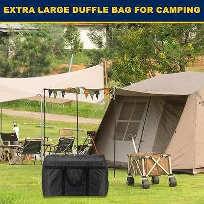 Extra Large Duffle Bag, 35 x 19 x 11 in Travel Big Duffle Bag with Zipper Handle Storage Foldable Waterproof Lightweight Bag for Women Men Travel Moving Camping (Orange)