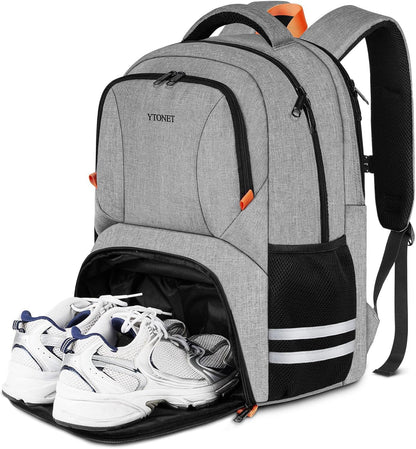 Ytonet Gym Backpack for Men Women, Backpack for Men with Shoe Compartment