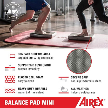 AIREX Balance Pad ??Stability Trainer for Balance, Stretching, Physical Therapy, Exercise, Mobility, Rehabilitation and Core Training Non-Slip Closed Cell Foam Premium Balance Pad
