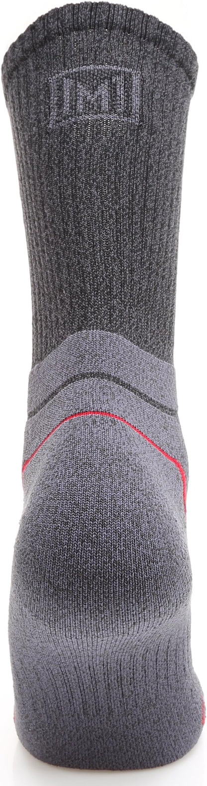 MIRMARU Men's 5 Pairs Hiking Outdoor Trail Running Trekking Moisture Wicking Cushion Crew Socks