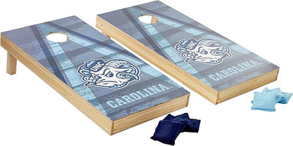 Wild Sports NCAA College 2' x 4' Wood Direct Print Tournament Cornhole Set, 8 Bean Bags, Vintage Triange Design - Tailgate, Outdoor, Backyard