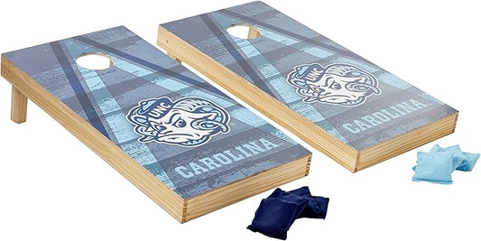 Wild Sports NCAA College 2' x 4' Wood Direct Print Tournament Cornhole Set, 8 Bean Bags, Vintage