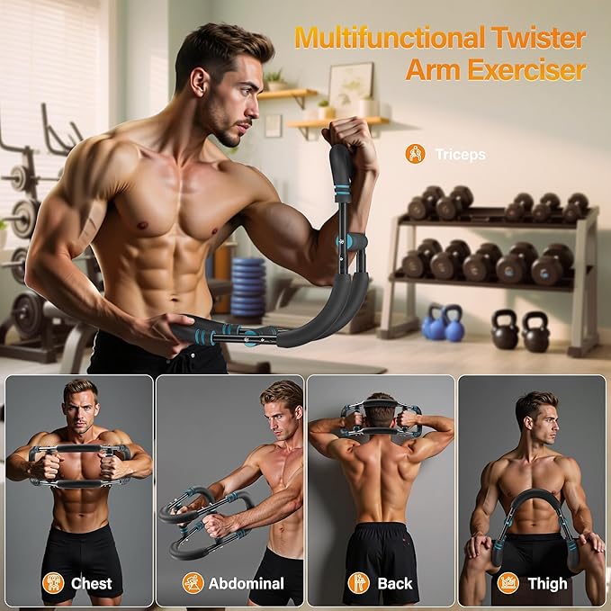 Twister Arm Trainer Chest Workout Equipment, Portable Home Gym Equipment for Strength Training