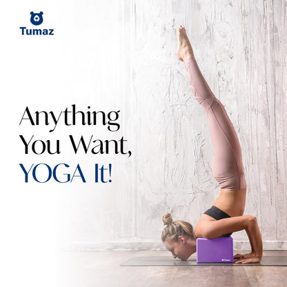 Tumaz Non-Slip Yoga Blocks，High-Density EVA Foam 2 Pack for Yoga & Pilates