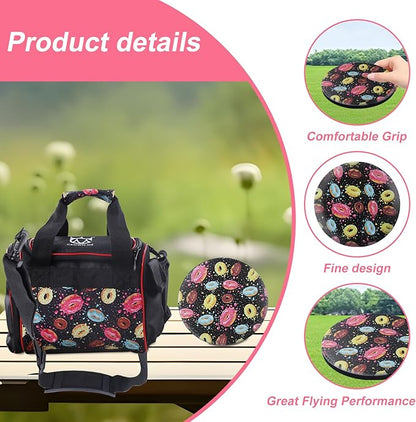 CROWN ME Disc Golf Set, Donut Starter Disc Golf Disc Set with Nice Donut Printing Bag