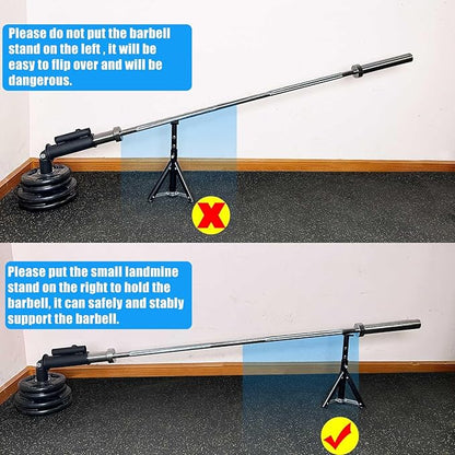 Viking Press Landmine Handle for 2-Inch Barbell, Hack Squat T-Bar Row Attachment Strength Training Accessories, Shoulder Press Landmine Attachment Equipment