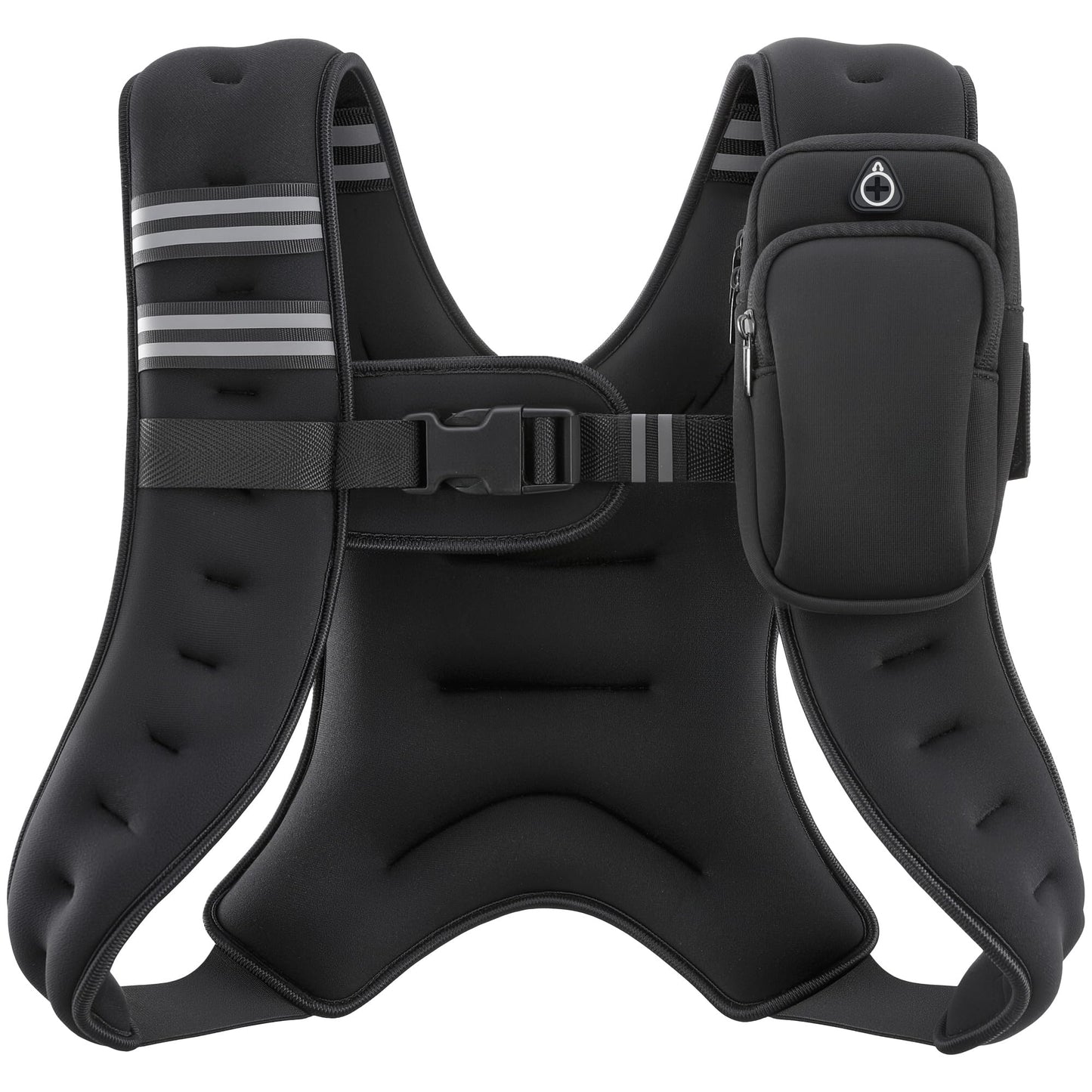 ZELUS Weighted Vest, 6lb/8lb/12lb/16lb/20lb/25lb/30lb Weight Vest with Reflective Stripe for