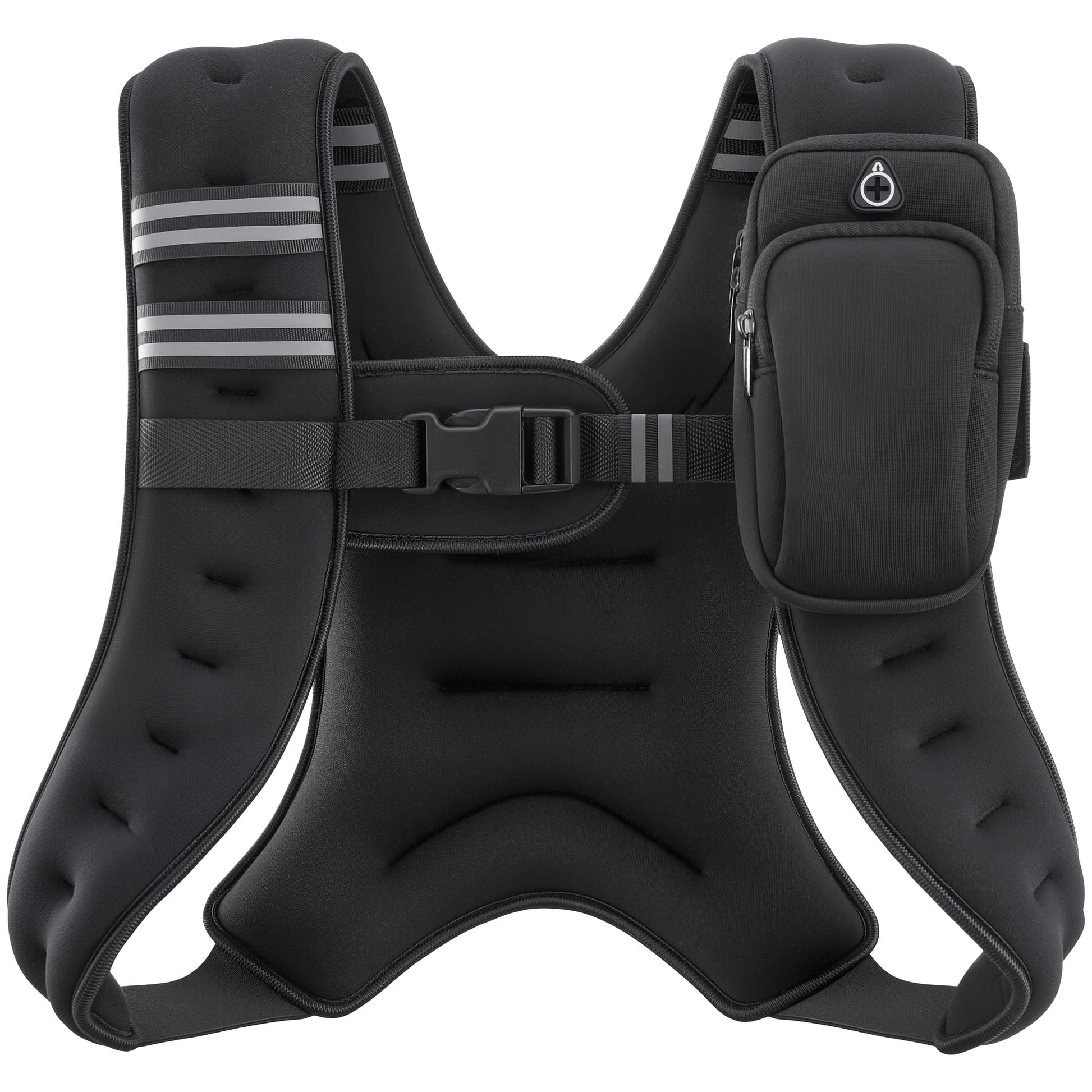 ZELUS Weighted Vest, 6lb/8lb/12lb/16lb/20lb/25lb/30lb Weight Vest with Reflective Stripe for