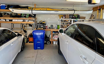 Tie Boss Kayak Hanger, Cargo Ceiling Storage, Overhead Storage, Watercraft Garage Storage, Hoist System. Green