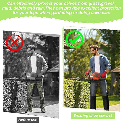 2 Pcs Lawn Care Leg Gaiters, Adjustable Leg Protectors Waterproof Garden Trimming Legs Chaps Legs Guard for Landscaping Farm Working Outdoor Hunting Hiking