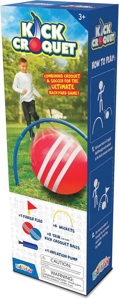 Franklin Sports Kick Croquet Game Set - Perfect for Kids and Adults - Combines Soccer and Croquet - Great for Outdoor Play