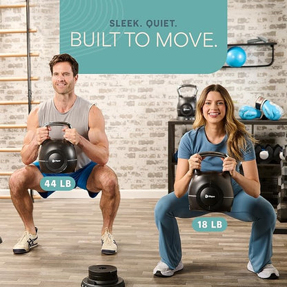 Lifepro Adjustable Kettlebell - 7in1 Kettlebells Weight with Quick-Select Dial & Safety Lock – Choose 22.5 lb or 44 lb – Compact Space Saving for Strength Training & Full Body Workouts