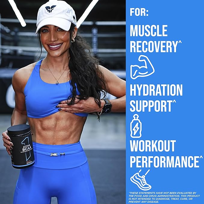 Rule 1 Active BCAA - Performance, Hydration, and Recovery Support with 5g BCAAs + Electrolytes, L-Glutamine, and Citrulline (30 Servings, Orange)