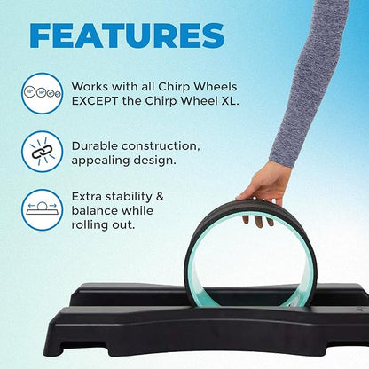 Chirp Wheel Foam Roller 3-Pack with Base ??Back Pain Relief & Massage Roller Bundle, High Density Foam Rollers for Physical Therapy, Exercise & Relaxation ??Mint ??Compatible Base Included