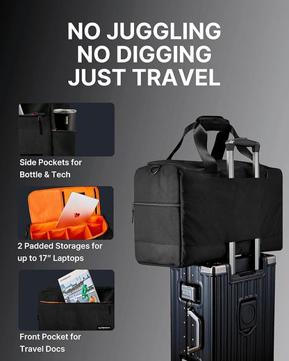 Sneaker Bag for Travel – Fits 4 Pairs of Shoes (Size 14) | Sneakerhead Gift, TSA-Approved Shoe Duffle Bag with 3 Adjustable Dividers | Water-Resistant Gym, Sports, Multi-functional Carry On for Men