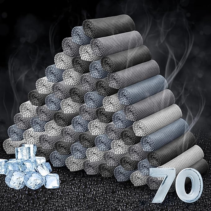 Honoson Cooling Towel Bulk - Neck & Face Cool Chilly Towels Microfiber Breathable Sport Sweat Rag for Gym, Yoga, Travel, Camping, Running, Outdoor