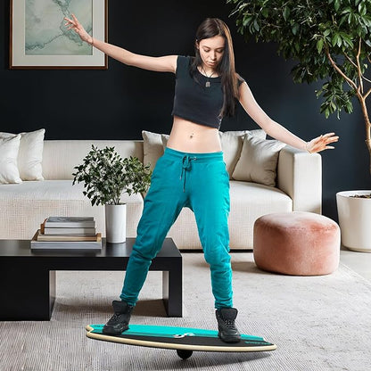 Sportneer Balance Board - 7 Modes Wobble Board with Adjustable Stoppers - Exercise Balancing Stability Trainer for Improve Balance, Surf Trainer & Physical Therapy - Roller and 2.8'' Ball Included