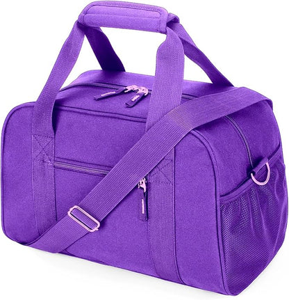 SeaRock 14 inch Small Gym Bag, Mini Duffel Bag for Women & Men, Carry On Lightweight for Travel Sport - Purple