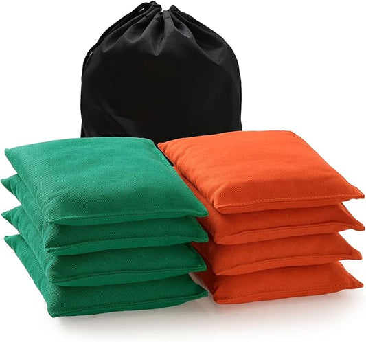 Cornhole Bags Set of 8 Regulation Corn Hole Bean Bags for Cornhole Game, Professional Weather