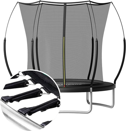SkyBound 14 FT 12 FT 10FT 8FT 6FT Springless Trampoline for Kids and Adults - Recreational Trampolines with AntiRust Coating - Bungee Cords Outdoor Trampoline for Kids - No-Gap Design Zipper System