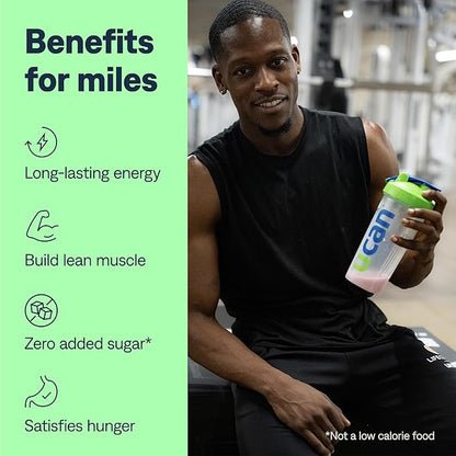 UCAN Energy + Whey Protein Powder - 19g Per Serving with Amino Acids EAAs & BCCAs - Keto, No Added Sugar, Gluten-Free - Cookies & Cream - 12 Servings
