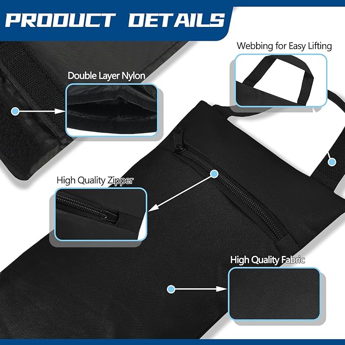 Unfilled Sandbag with Dual Compartment for Yoga 2 Pack Not Include Fillers