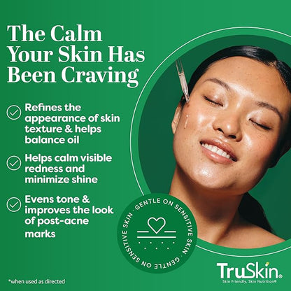 TruSkin Tea Tree Oil Acne Treatment for Face – Acne Serum – Improve the Appearance of Pores, Skin Tone for Smooth, Glowing Skin with Salicylic Acid, Vitamin C, Niacinamide & Retinol, 2 OZ