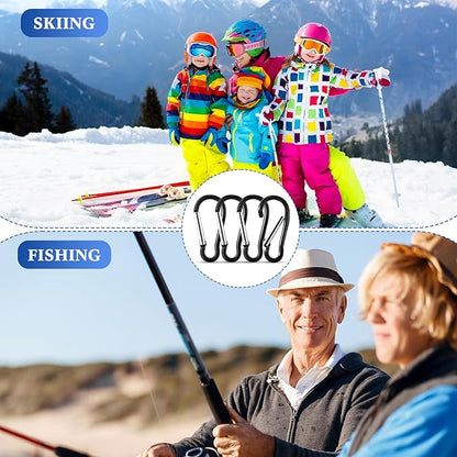 300 Pcs 2" Carabiner Bulk Spring Snap Hooks Bulk Aluminum Alloy Clip Keychain for Hanging Camping Hiking Traveling Fishing Outdoor Activities